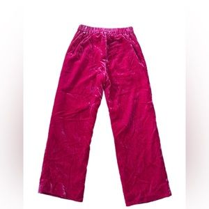 Womens J Crew Pink Velvet Pants